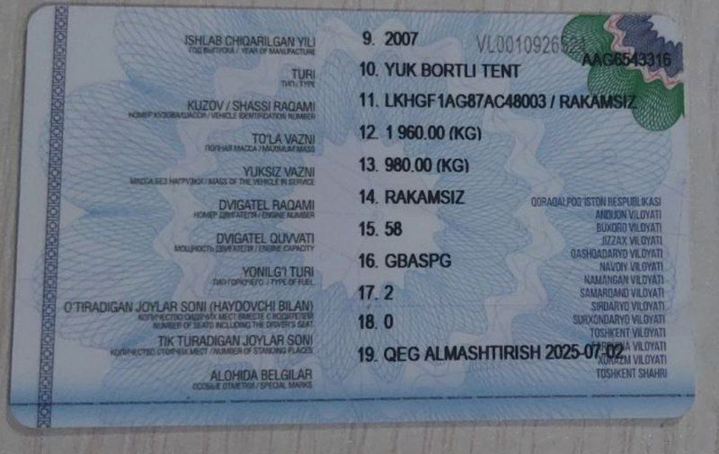 Yuk bortli tent sotiladi Yuk bortli tent sotiladi