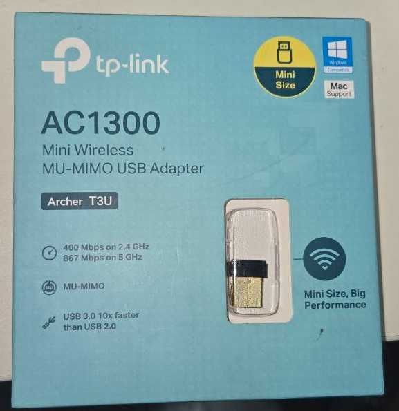Новый открытый Wi-Fi USB-адаптер TP Link T3U Nano – AC1300 c Америки