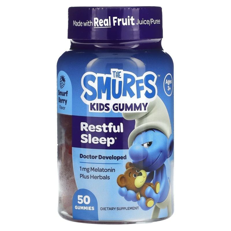 Детский Мелатонин Smurfs Restful Sleep 50 конфет