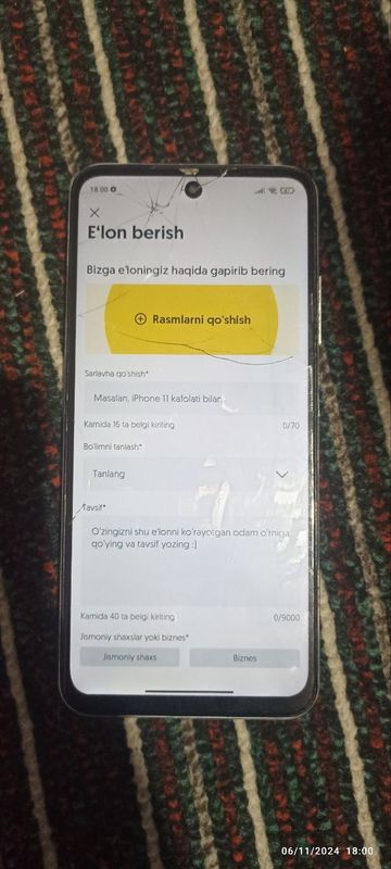 Redmi not 10 5g bor 128gb naxtga