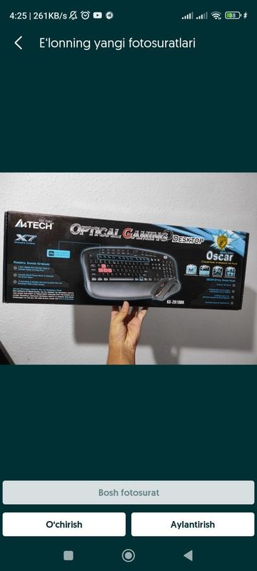 A4tech X7 Klavitura va mishka Sastyanalari zor yaxshi holatda Komplekt