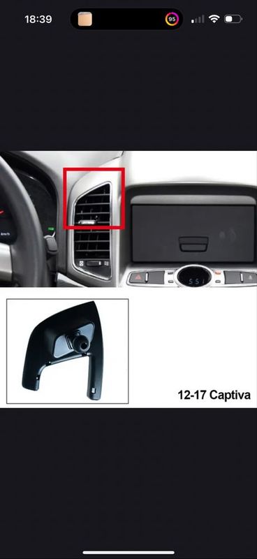 Крепление для держателя тебефона на Chevrolet Captiva Крепление для держателя тебефона на Chevrolet Captiva