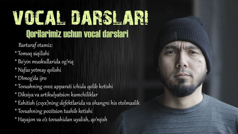 Qorilarimiz uchun Vocal darslari