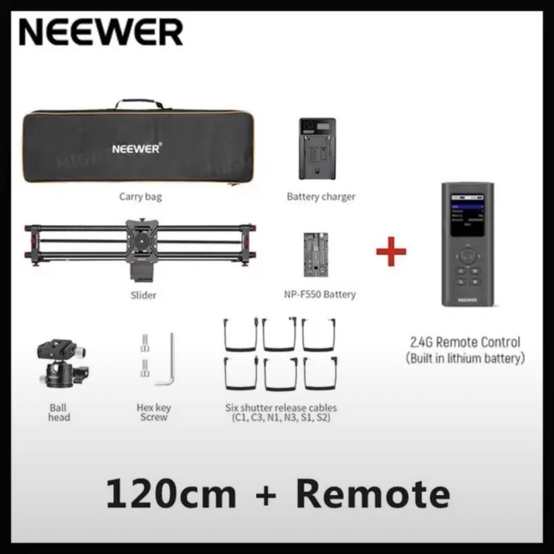 NEEWER ER1 Motorized Camera Slider 120sm Carbon Fiber NEEWER ER1 Motorized Camera Slider 120sm Carbon Fiber