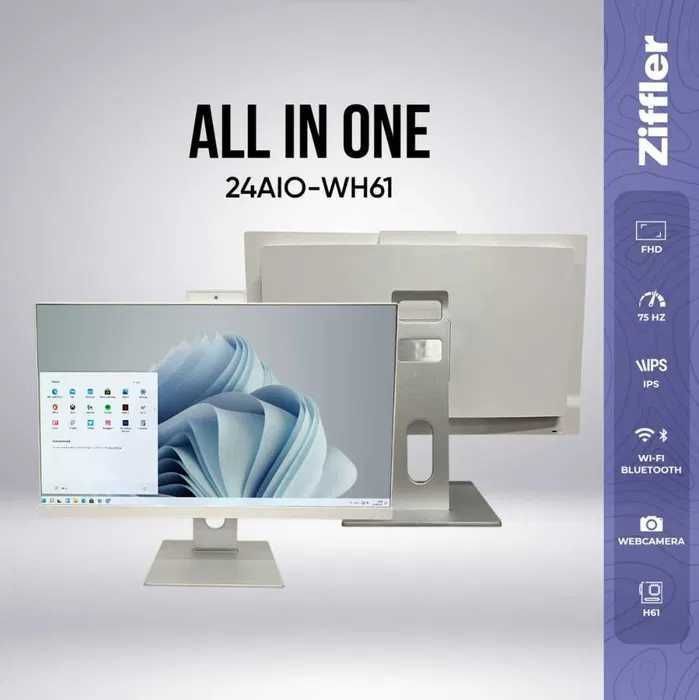 Monoblok ZIFFLER 24" FHD IPS 75hz, 50 komplekt Monoblok ZIFFLER 24" FHD IPS 75hz, 50 komplekt