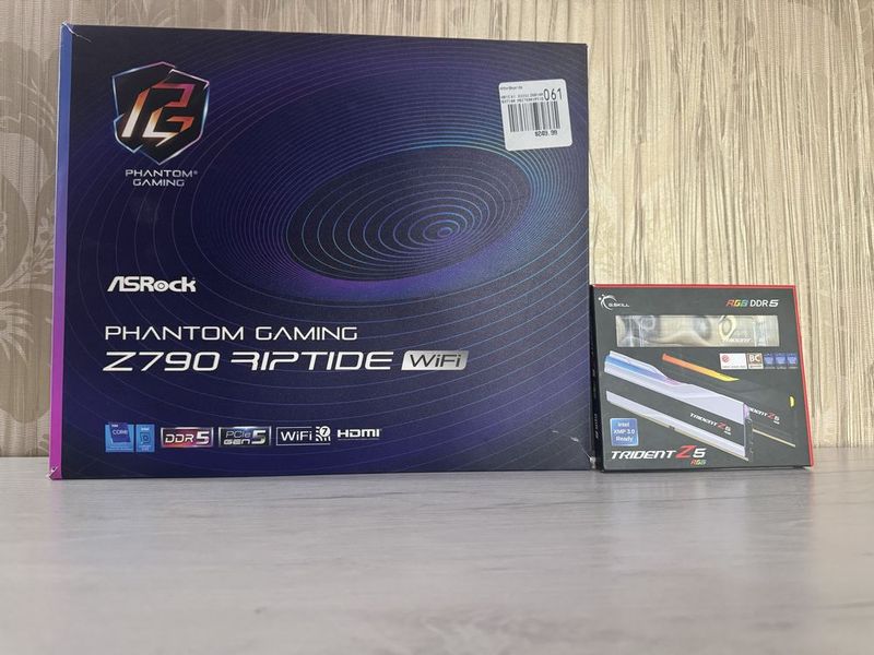 Комплект Asrock Phantom Gaming Z790 Riptide WIfI7 | G.Skill RGB 32GB Комплект Asrock Phantom Gaming Z790 Riptide WIfI7 | G.Skill RGB 32GB