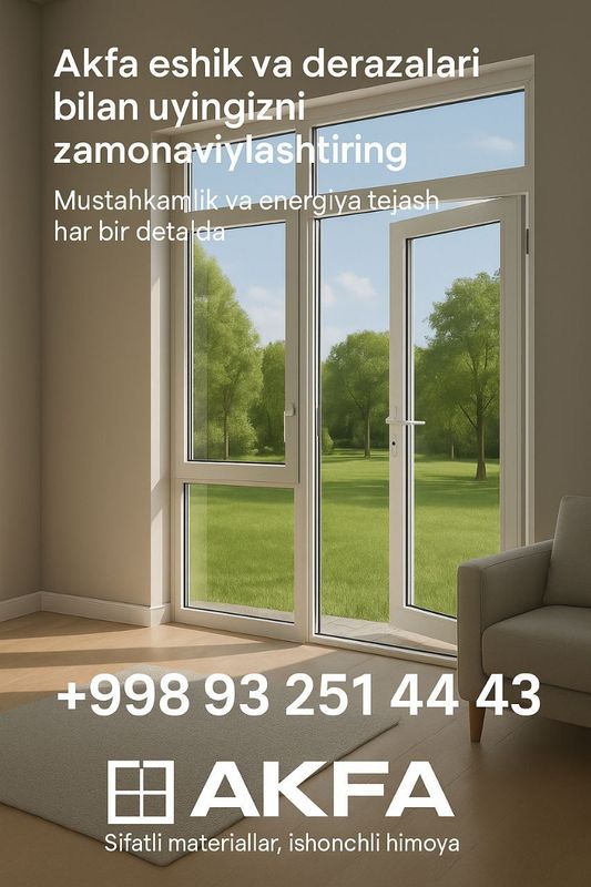 AKFA eshik va derazalari-sifat, zamonaviylik va ishonchli himoya AKFA eshik va derazalari-sifat, zamonaviylik va ishonchli himoya