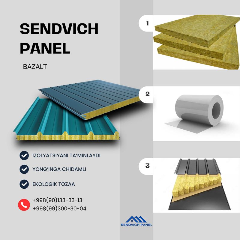 Sendvich panel bazalt сендвич панел Sendvich panel bazalt сендвич панел