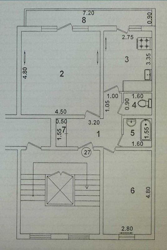 Ц-14 Ганга Первая линия 2/9/9 Отдельный вход Лифт есть на 9 этаж 65м2