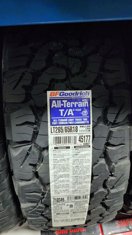 BF Goodrich LRD KO2 RWL 265/65r18