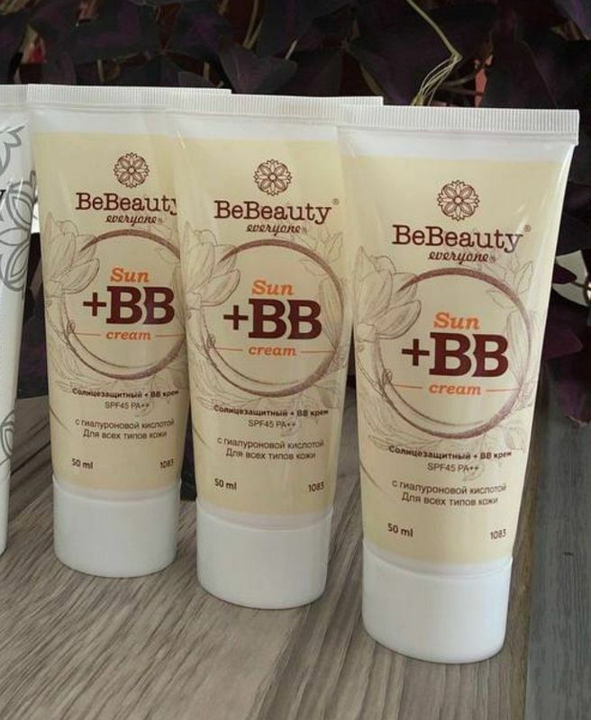 BB tanalka, SPF 45++ tarkibida gialuron kislotasi bilan BB tanalka, SPF 45++ tarkibida gialuron kislotasi bilan
