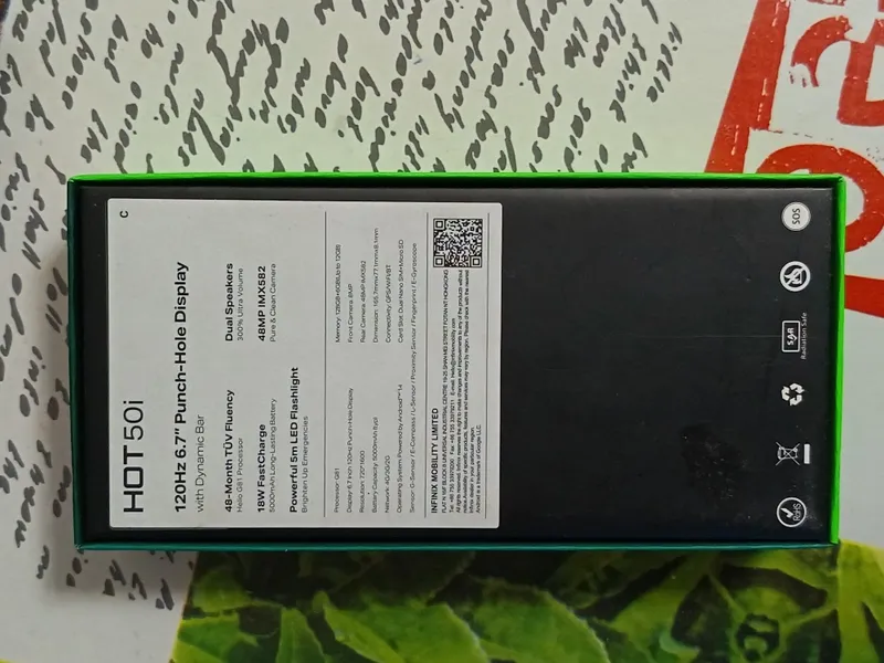 Infinix Hot 50i yangi. Xotirasi esa 128