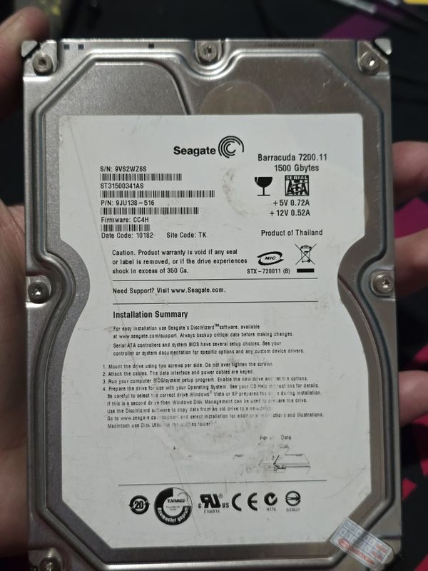 HDD Seagate Barracuda 1.5 Tb HDD Seagate Barracuda 1.5 Tb
