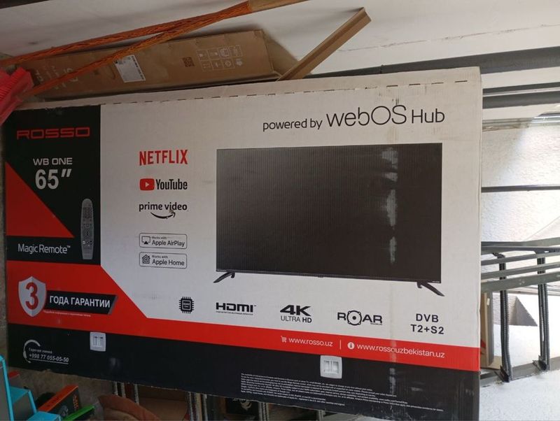 Новый телевизор Rosso 65 UHD SMART продаётся Новый телевизор Rosso 65 UHD SMART продаётся