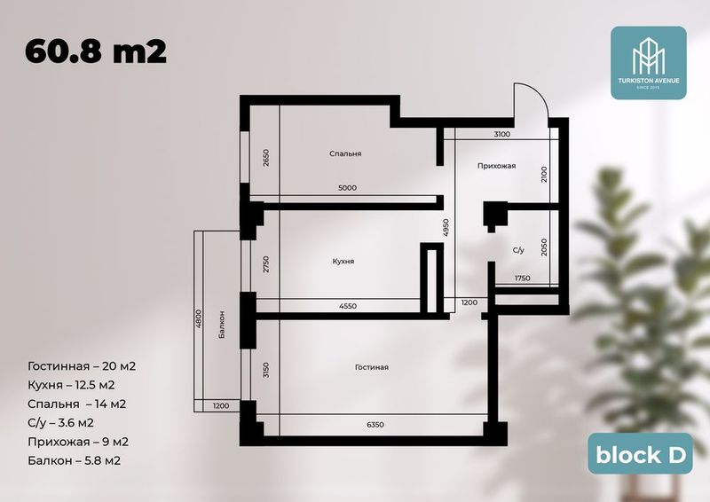 Квартиры по низким ценам цена за m² 620$ при 100% оплате