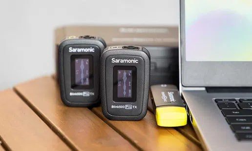 Микрофон Saramonic Blink500 Pro B6 с индикатором звука Микрофон Saramonic Blink500 Pro B6 с индикатором звука