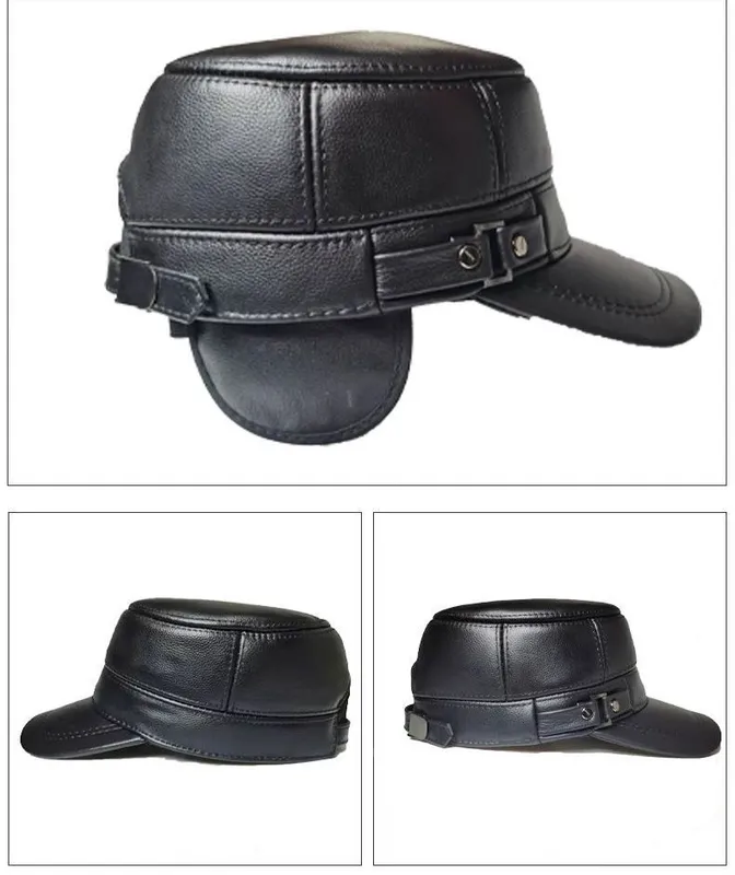 Мужская кепка шапка из натуральной кожи мужской та