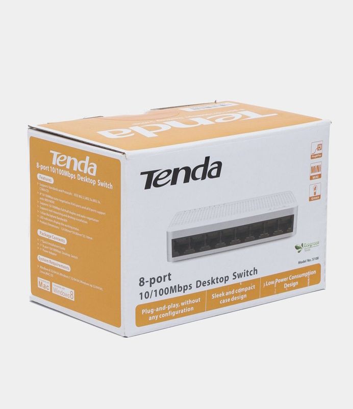 Сетевой свитч Tenda S108 – 8 Сетевой свитч Tenda S108 – 8