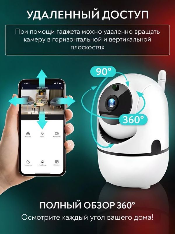 Новый Камера видео наблюдения, Ip camera, 360°, умная смарт камера Новый Камера видео наблюдения, Ip camera, 360°, умная смарт камера