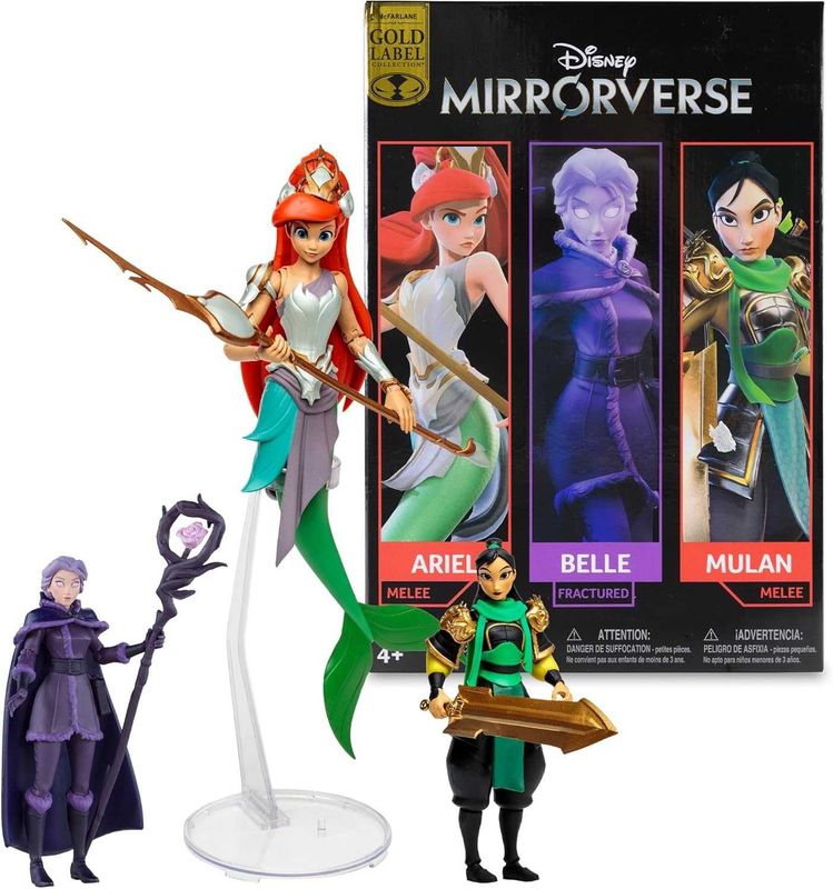 McFarlane Disney Mirrorverse,Мулан 12см, Белль12см,Ариэль18см Оригинал