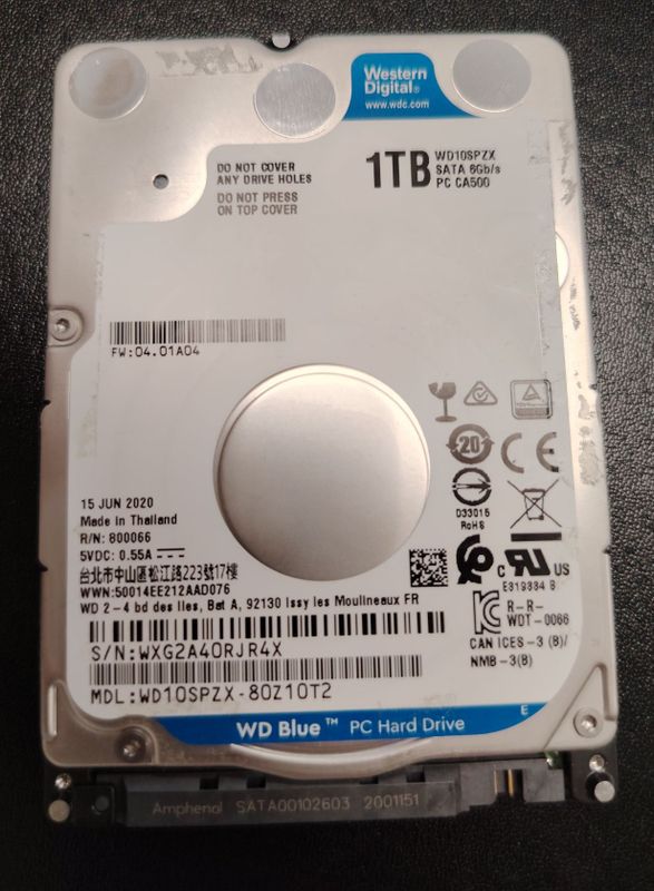 Жёсткий диск от ноутбука HDD WD 1tb Жёсткий диск от ноутбука HDD WD 1tb
