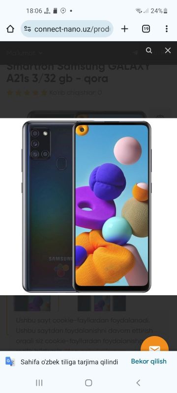 Samsung galaxy A21s sotiladi