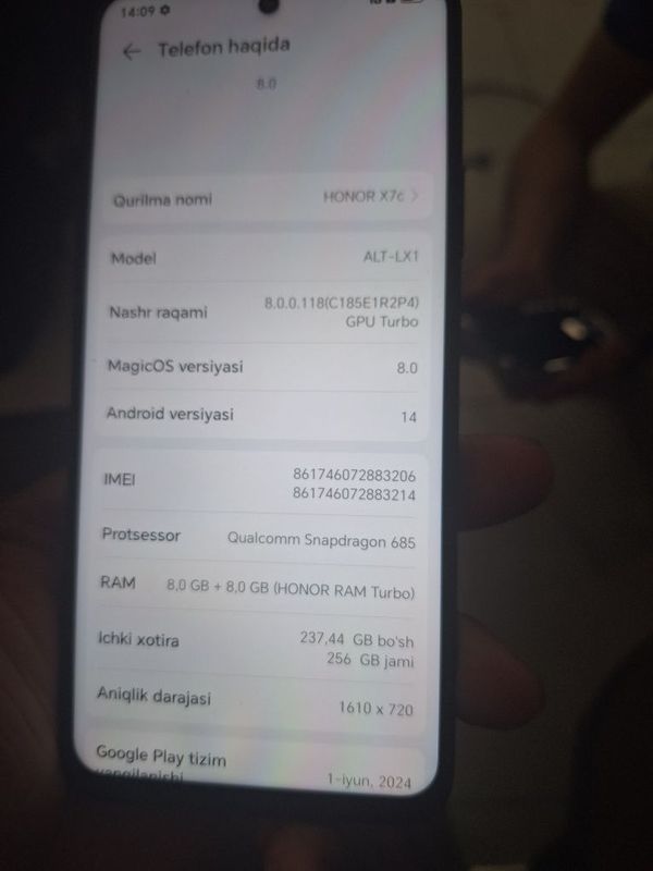 Honor x7C 16/256 Honor x7C 16/256