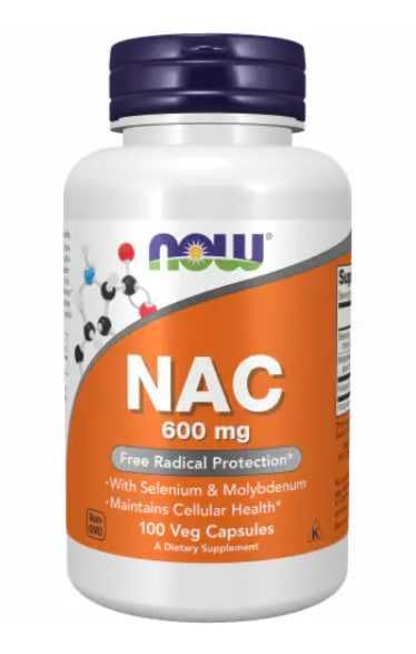 NOW FOODS NAC-Acetyl Cysteine 600mg - 100 vcaps - vitamin, bad,витамин NOW FOODS NAC-Acetyl Cysteine 600mg - 100 vcaps - vitamin, bad,витамин