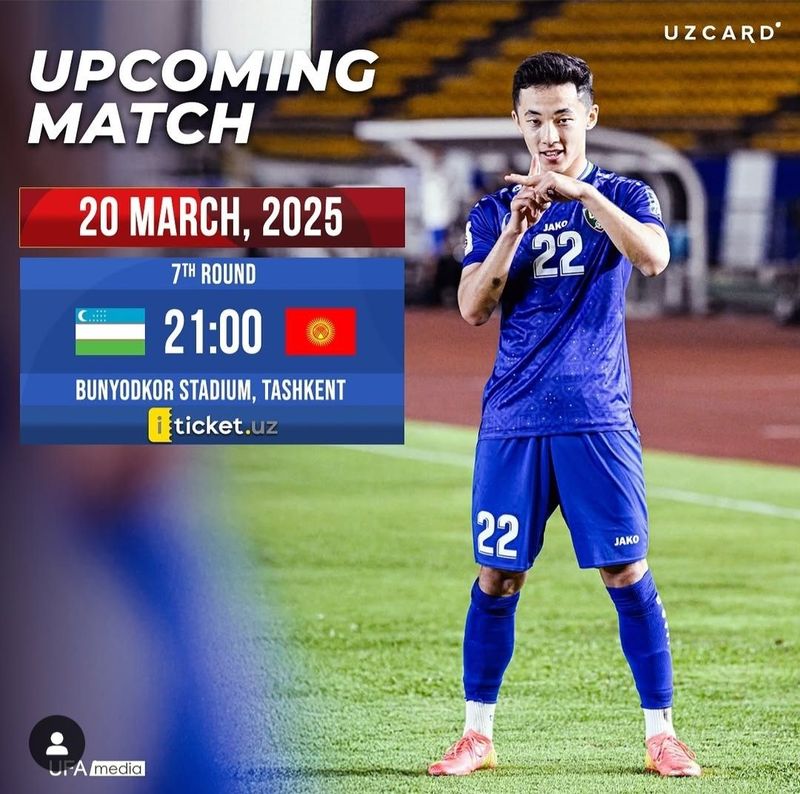 UZBEKISTAN VS KIRGIZISTAN 20-MART 21:00da Milliy stadionida