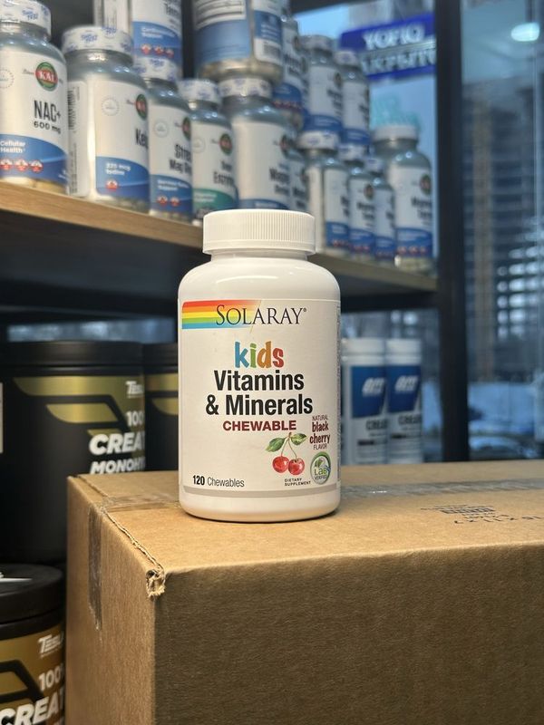 Solaray Kids Vitamins & Minerals Chewable 120 таблеток