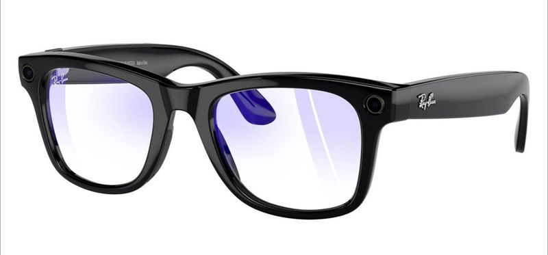 Очки Ray-Ban Meta Wayfarer RW4006 в цвете Shiny Black с прозрачными линзами Очки Ray-Ban Meta Wayfarer RW4006 в цвете Shiny Black с прозрачными линзами