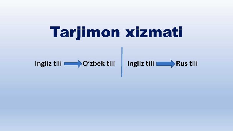 Tarjimon. Ingliz, O'zbek, Rus tillarida matn tarjimasi Tarjimon. Ingliz, O'zbek, Rus tillarida matn tarjimasi