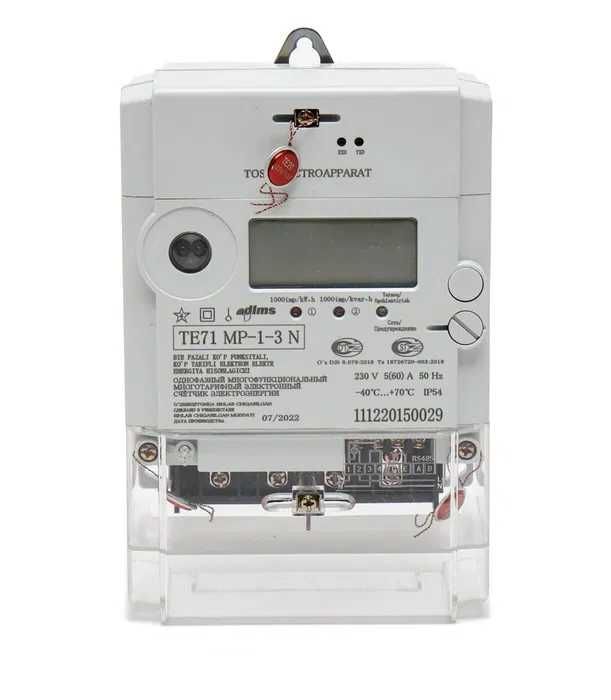 1 fazali Elektr hisoblagich TE71 MP-1-3. Электронный счётчик однофазый 1 fazali Elektr hisoblagich TE71 MP-1-3. Электронный счётчик однофазый
