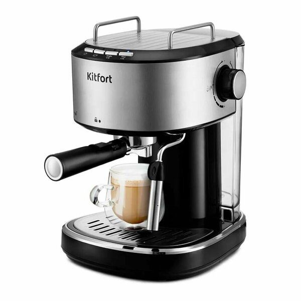 Кофеварка Kitfort KT-754 рожковая, мощность 850 Кофеварка Kitfort KT-754 рожковая, мощность 850
