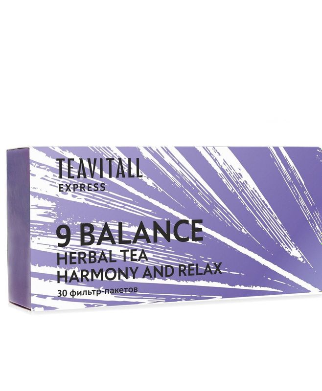 TeaVitall Express Balance 9 tinchlantiruvchi choy ichimligi, 30 ta fil