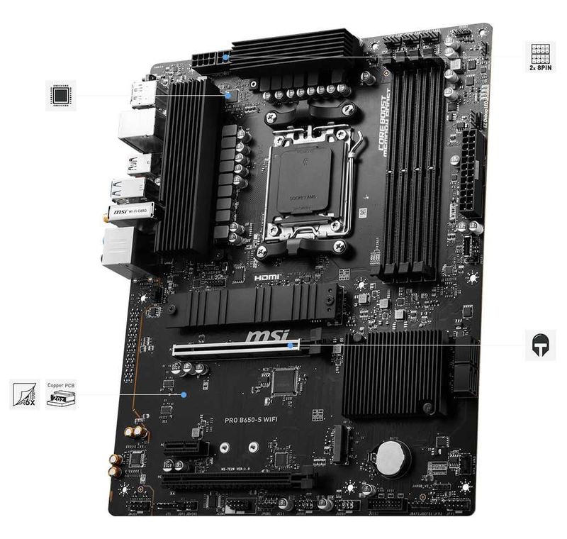 Продается новая материнская плата MSI PRO B650-S WiFi Продается новая материнская плата MSI PRO B650-S WiFi