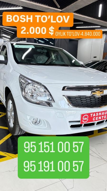 Yangi Cobalt 2 ming Dollar bilan Yangi Cobalt 2 ming Dollar bilan