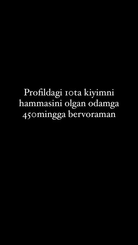 Faqat jenskiy kiyimlaga taaluqli!