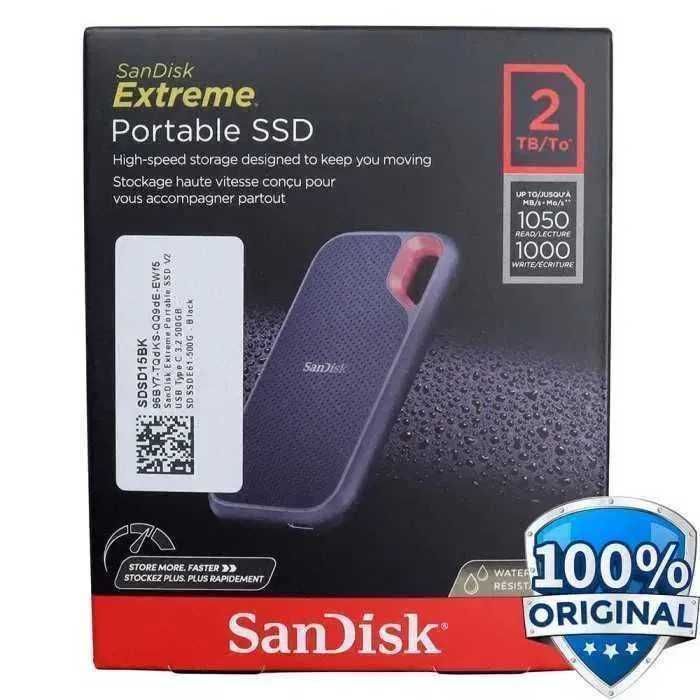 Внешний твердотельный накопитель SSD 2TB SanDisk E61, USB 3.2 Type-C Внешний твердотельный накопитель SSD 2TB SanDisk E61, USB 3.2 Type-C