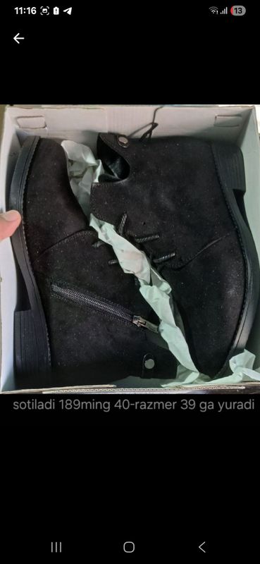 Ayollar polsapogi 39razmeri.Yangi.