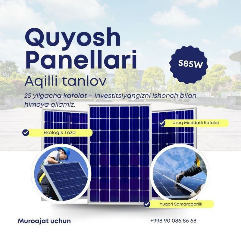 Quyosh panellari ulgurchi narxlarda Quyosh panellari ulgurchi narxlarda