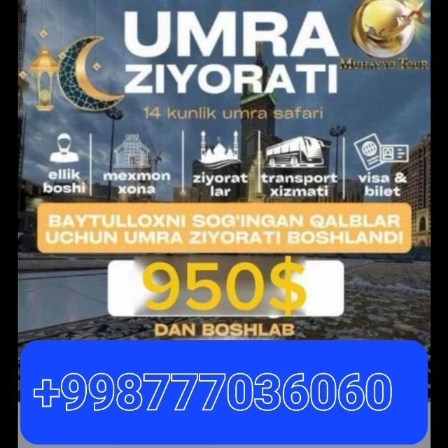 Umra Xaj ziyorati tez va ishonchli! Umra Xaj ziyorati tez va ishonchli!