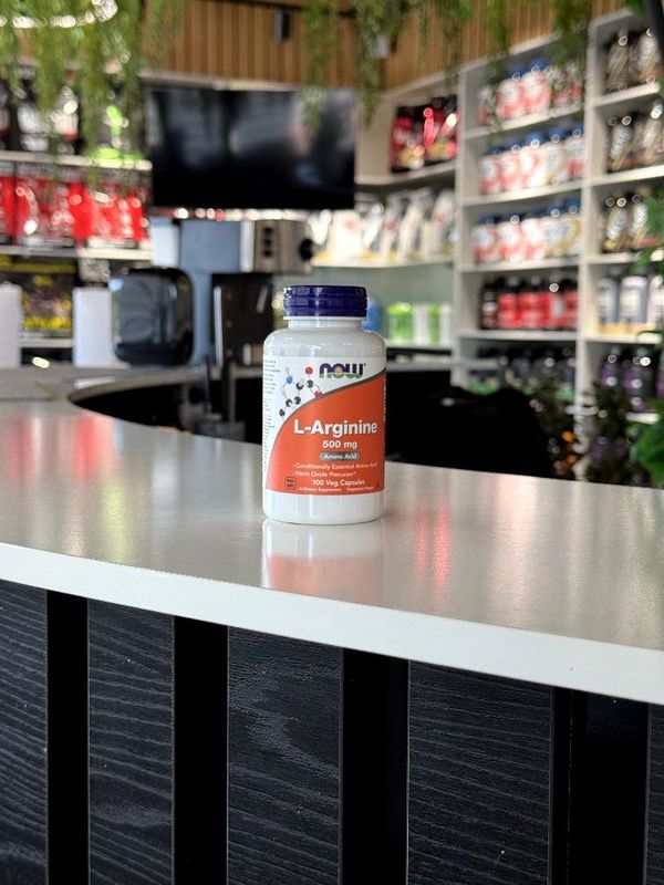 Now l- arginine 500 mg 100 veg capsules