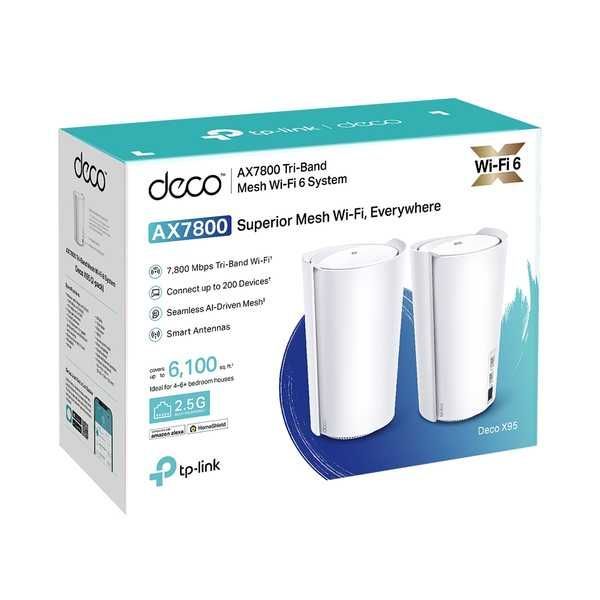 TP-Link AX7800 Deco X95 (2-Pack) Wi-Fi 6 Mesh-система TP-Link AX7800 Deco X95 (2-Pack) Wi-Fi 6 Mesh-система