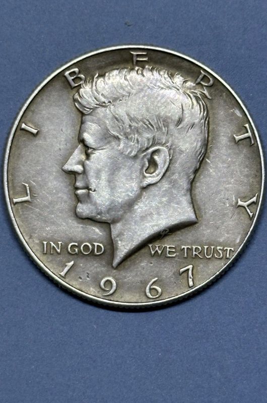 Полдоллара США. Серебро, 1967 год.
