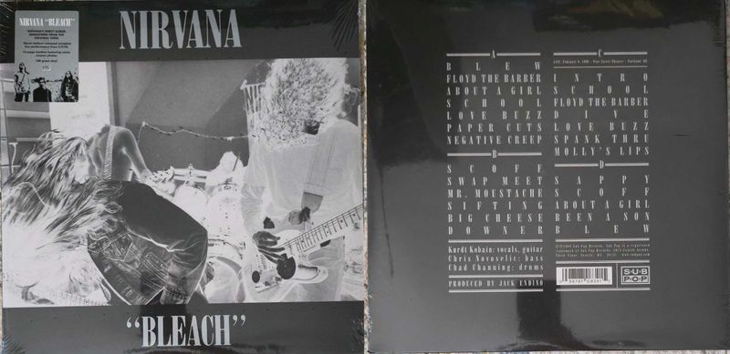 Nirvana дебютный альбом “Bleach” (1989 г.) 2LP (180 гр.)