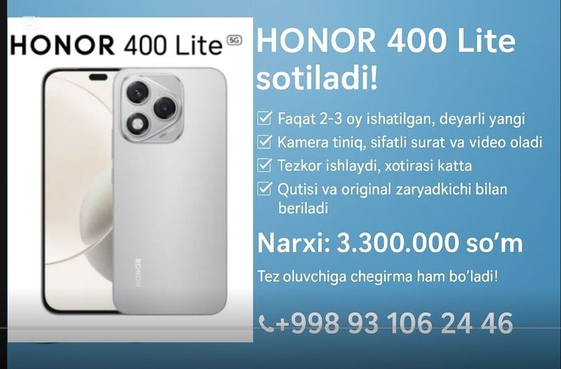 HONOR 400 LITE telefon HONOR 400 LITE telefon