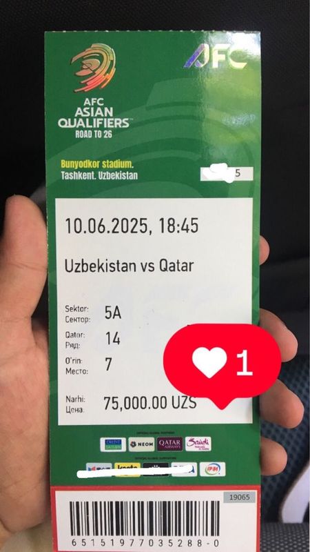 Uzbekistan Qatar oyini uchun biletlar Uzbekistan Qatar oyini uchun biletlar