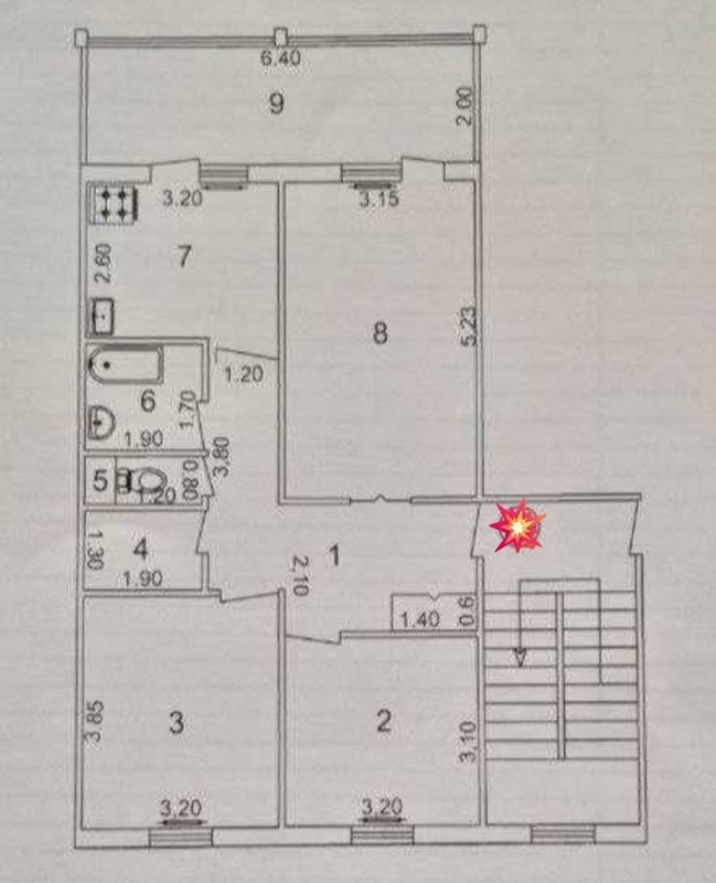 Продаётся 3 ком квартира Массив Ахмад Югнакий Улучшенная планировка