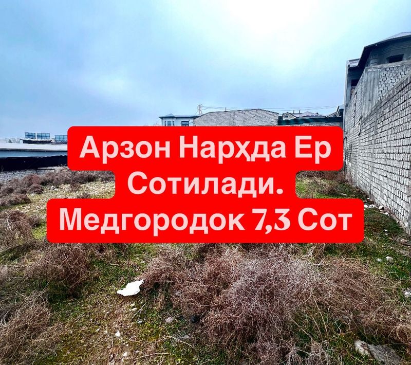 Медгородок 7,3 Соток Ер Сотилади Срочно